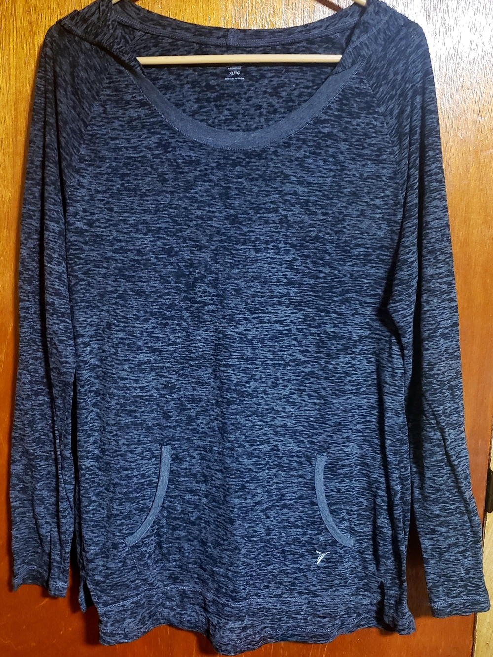 Women's Old Navy Crewneck Lightweight Hooded Long Sleeve Shirt With Pocket